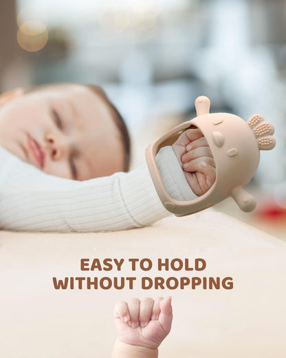 2 Pack Silicone Baby Teething Mittens for Babies Over 3 Months - photo 3