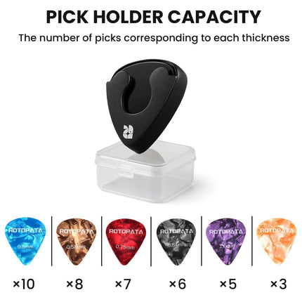 Spring Loaded Guitar Pick Holder for Acoustic Electric Bass