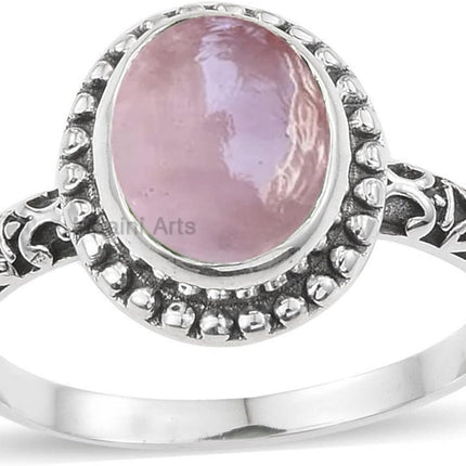 925 Sterling Silver Ring for Womens, Oval Gemstone Unique Handcrafted Ring
