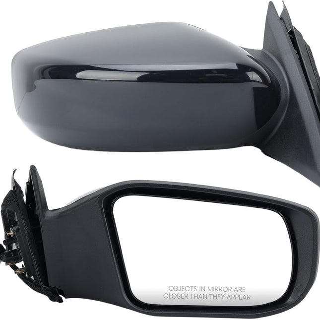 Right Passenger Black Side Mirror Compatible with Nissan Altima 2013-2018 Sedan Power Glass/Non-Folding/Non-Heated Door