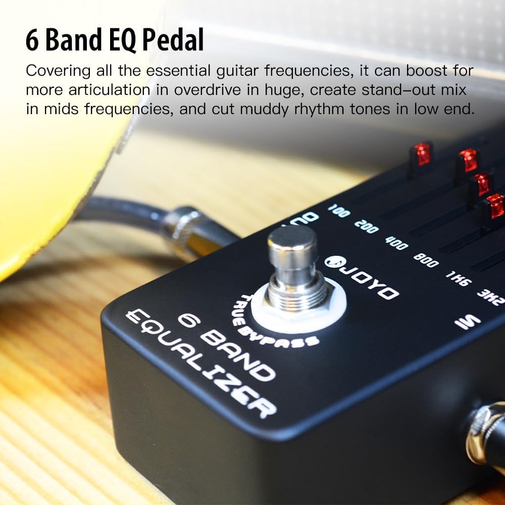 6-Band EQ Pedal Electric Guitar Equalizer (100Hz 200Hz 400Hz 800Hz 1.6kHz 3.2kHz) Provides ±18dB for - photo 2