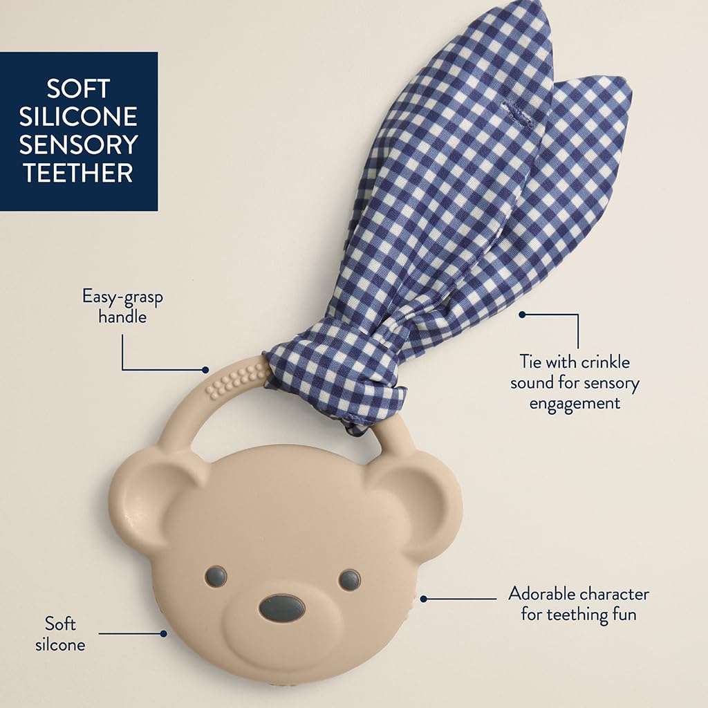 Silicone Bear Baby Teether with Crinkle Fabric Tie, Ages 3 Months and Up - photo 3