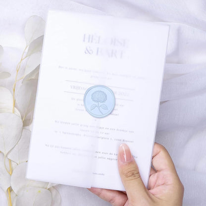 Wax Seal Stickers - 3D Hydrangea Floral Wedding Invitation Envelope Seal Stickers, 50 Pcs Self- Adhesive - photo 4