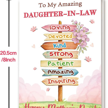 Daughter-in-law Mothers Day Card, Happy Mother's Day Cards Gifts for Daughter-in-law
