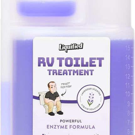 Liquified RV Toilet Treatment - Black Holding Tank Digester - Odor Eliminator - Lavender Scent - Matts RV Reviews (Lavender, 16oz)