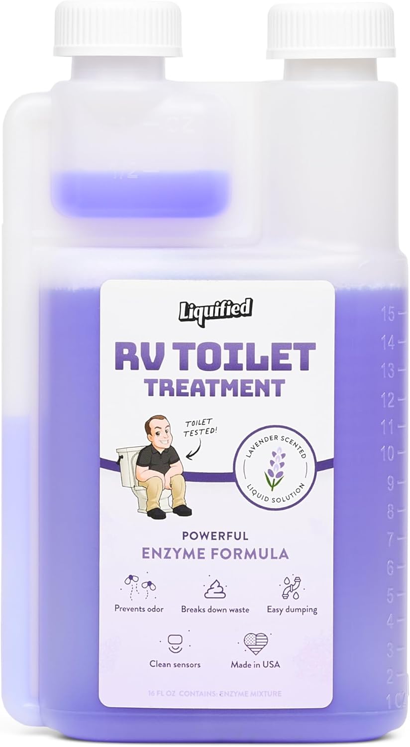 RV Toilet Treatment - Black Holding Tank Digester - Odor Eliminator - Lavender Scent (Lavender, 16oz)