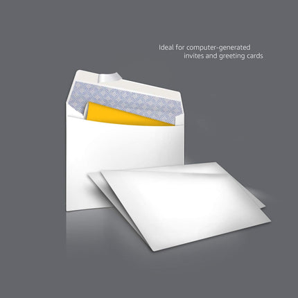 Amazon Basics #6 3/4 Security-Tinted Self-Seal Envelopes for Home & Office, White, 100-Pack