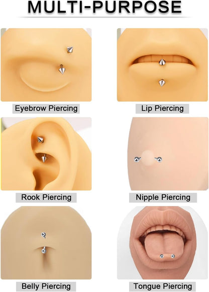 Eyebrow Piercing Jewelry Surgical Steel Curved Barbell Tiny Eyebrow Ring Vertical Labret Lip Jewelry Ear Rook Navel Small Belly Button Ring for Women Men 6mm/8mm/10mm/12mm