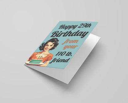 Funny Birthday Card for Women, 1 Card and 1 Kraft Envelope, 5 x 7 Inches - photo 5