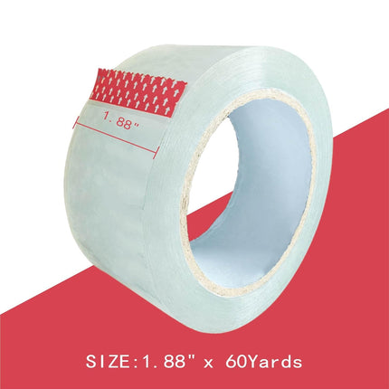 POLYSELLS 2.7 Mil Clear Packing Tape 6 Rolls, 1.88" x 60 Yards Per Roll, Heavy Duty Sealing Tape for Moving, Packaging, Storage & Industrial Sealing