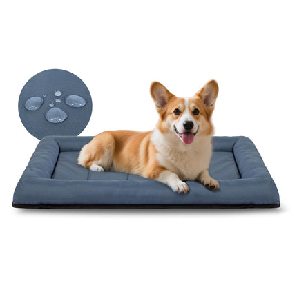 Tapete para jaula de perro para jaula de 36 inch, tapete resistente al agua de oxford ripstop 900D para perros grandes de hasta 70 lbs, cama para exteriores fácil de limpiar para auto, camping y viaje, gris