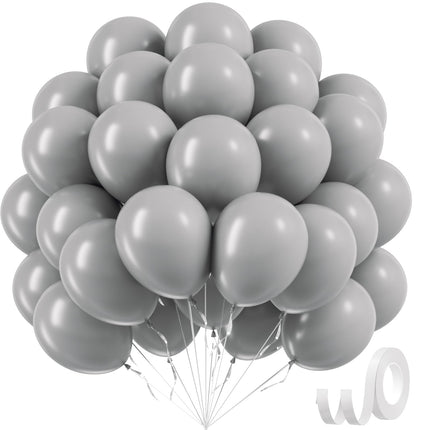 White Balloons 12 inch, White Latex 50pcs Party Balloons