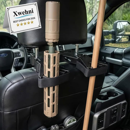 2026 the Ultimate Universal Seat Back Gun Rack | Adjustable Vehicle Rifle, Vertical Guns Holder Gun Sling Organizer Easy to Install Headrest Mount for Trucks, Cars & Suvs