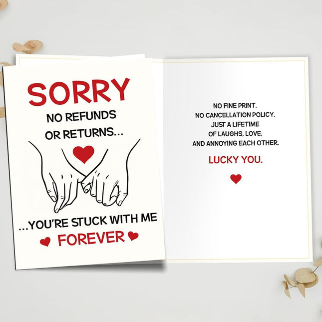 Funny Anniversary Card for Him Her, Romantic Anniversary Card