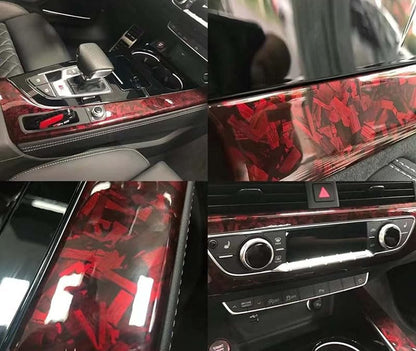 Forged Gloss Carbon Fiber Red Vinyl Wrap Roll - Red, 1 ft x 3.5 ft - photo 4