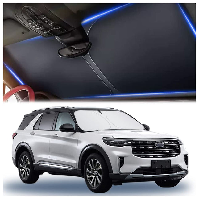 300T Thickened Automotive Glass Sunshade and Comes with Storage Bag,Keep Car Interior Cool,Universal Windshield Sun