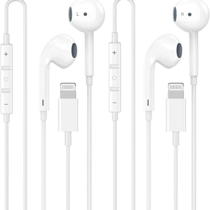 [Apple MFi Certified] for iPhone Headphones Wired Earbuds/Earphones with Built-in Microphone & Volume Control HiFi Stereo Nosie Reduction Compatible for iPhone 14 13 12 11 Pro Max XS XR X 8 7, 2 Pack