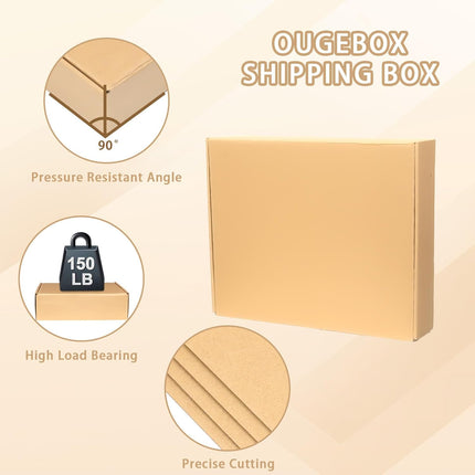 30 Pack 10x8x2 Brown Shipping Boxes Medium, Corrugated Cardboard Boxes for Packaging Small Business