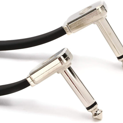 Ernie Ball Flat Ribbon Patch Cable, 3in, Black (P06225)