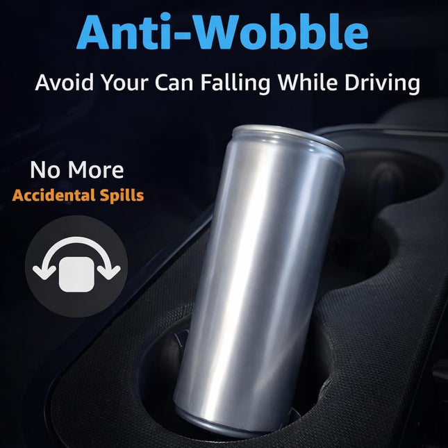Slim Can Cup Holder Insert Adapter for Car | Fits 8.4oz & 12oz Skinny Cans | Reversible Wiggle-Free - photo 2