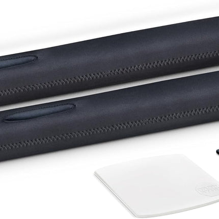 Drop Stop - The Original Patented Car Seat Gap Filler (AS SEEN ON Shark Tank) - Set of 2 and Slide Free Pad and Light
