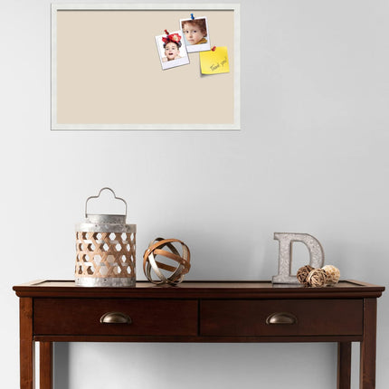 PinPix 28x18 inch Cork Bulletin Board. This Decorative Framed Pin Board Comes with Desert Pastel Design and Satin White Frame. Ideal for Home, Office Decor or School (PinPix-1815)
