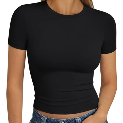 Womens Short Sleeve T Shirt Basic Summer Top