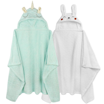 Toddler Bath Towel Hooded Kids Towels Baby Bath Towels for Boy Girl 0-5 Year, 2-Pack Thick Absorbent Toddler Towels with Hood Kids Bath Towel, Large 50''x32'' Baby Hooded Towel for Kids