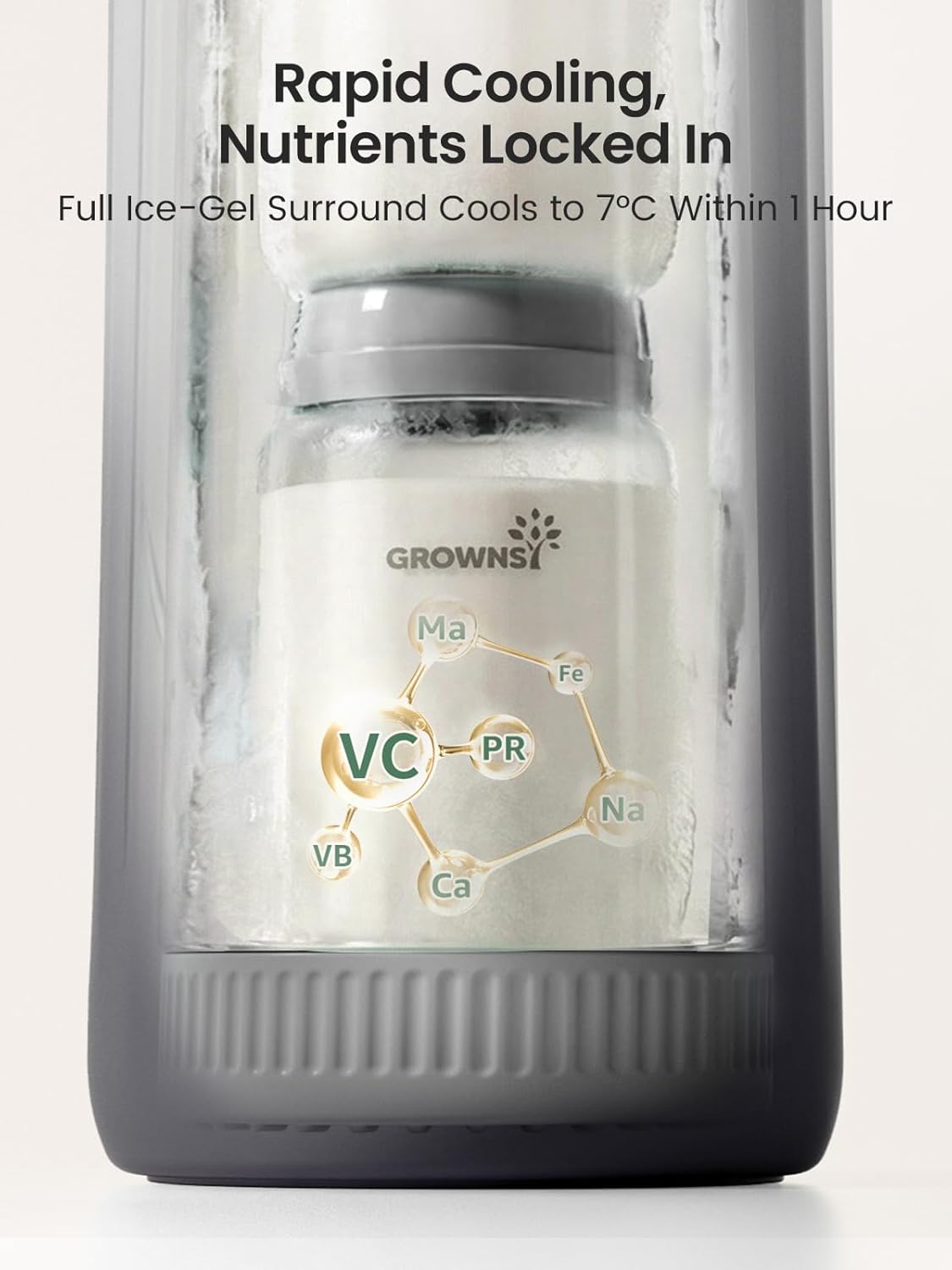 22oz Portable Breast Milk Cooler with Stainless Steel Chiller and 2 Baby Bottles - photo 5