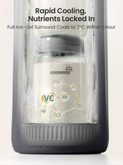 22oz Portable Breast Milk Cooler with Stainless Steel Chiller and 2 Baby Bottles - photo 5