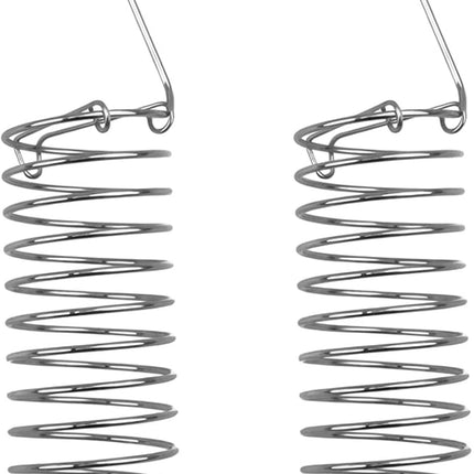 2-Pack Millet Holder for Bird Cage, Stainless Steel Hanging Millet Spray Holder Bird Treat Feeder, Parakeet Cockatiel Conure Foraging Toy & Fruit Vegetable Basket for Small Birds
