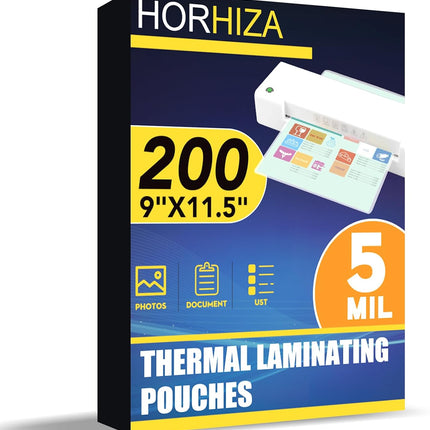 200 Pack 5 Mil Laminating Sheets, Holds 8.5 x 11 Inch Sheets,9 x 11.5 Inches Thermal Laminating Pouches for Laminator, Clear, Letter Size, Office and School Supplies