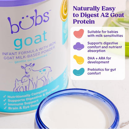 Whole Goat Milk Infant Formula with Iron, 20 oz - photo 2