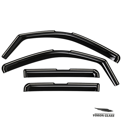 in-Channel Extra Durable Rain Guards for Nissan Frontier 2022-2026 Crew Cab, Window Deflectors, Vent Window Visors, 4 Pieces - 200457