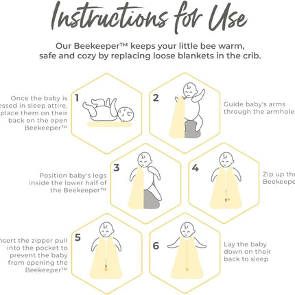 Burt's Bees Baby Infant Wearable Blanket, Organic Cotton Unisex Beekeeper - Light Weight 0.5 TOG or Medium Weight 1.5 TOG