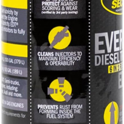 Hot Shot’s Secret Everyday Diesel Treatment EDT 4 oz – Treats 100 Gallons – 6-in-1 Diesel Fuel Additive, Injector and Fuel System Cleaner, Boosts Cetane