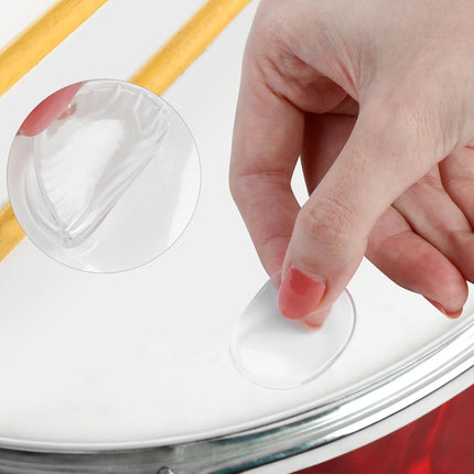 30 Pieces Drum Dampeners Gels Silicone Gel Pads Soft Drum Dampeners for Cymbals Tone Control(Clear with Colored Dots)