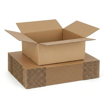 12x12x12 Shipping Boxes 10 Pack, Brown Corrugated Cardboard Boxes with Side-Lock and Pre-Applied Double-Sided Tape, Easy Assemble Packing Mailer Boxes for Small Business Shipping