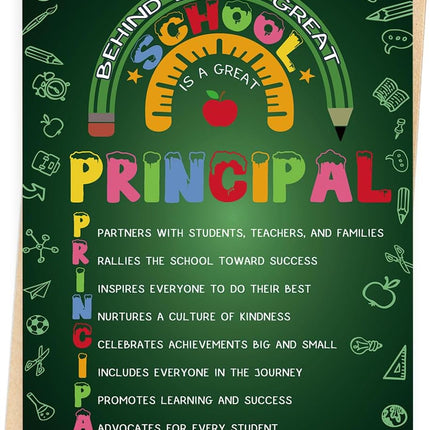 Thank You Principal Card for Men Women, Appreciation Gift for School Principal, School Leader Thank You Gift, End of Year Principal Gift