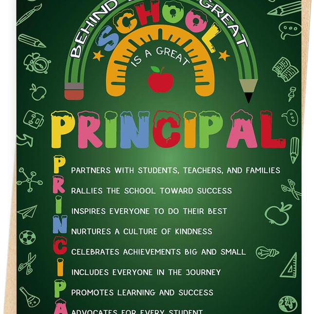 Thank You Principal Appreciation Card for School