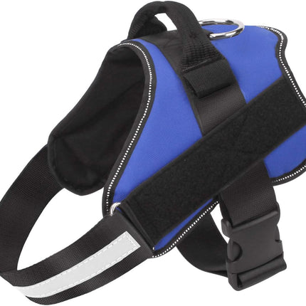 Bolux Dog Harness, No-Pull Reflective Dog Vest, Breathable Adjustable Pet Harness with Handle for Outdoor Walking - No More Pulling, Tugging or Choking (Blue, S)