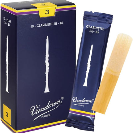 Bb Clarinet Traditional Reeds Strength 3; Box of 10