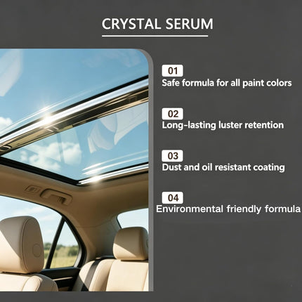 Crystal Serum,100ml PTZ Crystal Serum,Advanced Graphene Ceramic Coating for Cars | 9H Graphene,Quick Effect Car Coating Spray for Shine & Protection, Nano Coat Restore for Paint, Glass & Wheel