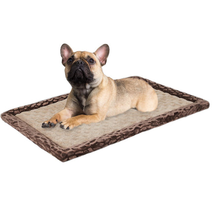 Colchoneta para jaula de perro 30x19 inch, gris, espuma viscoelástica, para perro pequeño y mediano, lavable, antideslizante