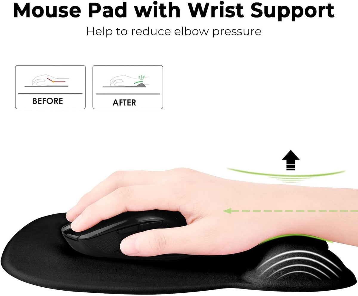 Ergonomic Mouse Pad with Wrist Support, Mousepad with Memory Foam - photo 2