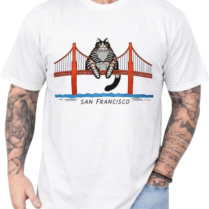 Ryan Gosling B Kliban Cat San Francisco Golden Gate Shirt, Golden Gate Bridge Cat Shirt