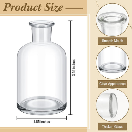 54 Pcs 3.15 Inches Small Glass Bud Vases Bulk Mini, Clear