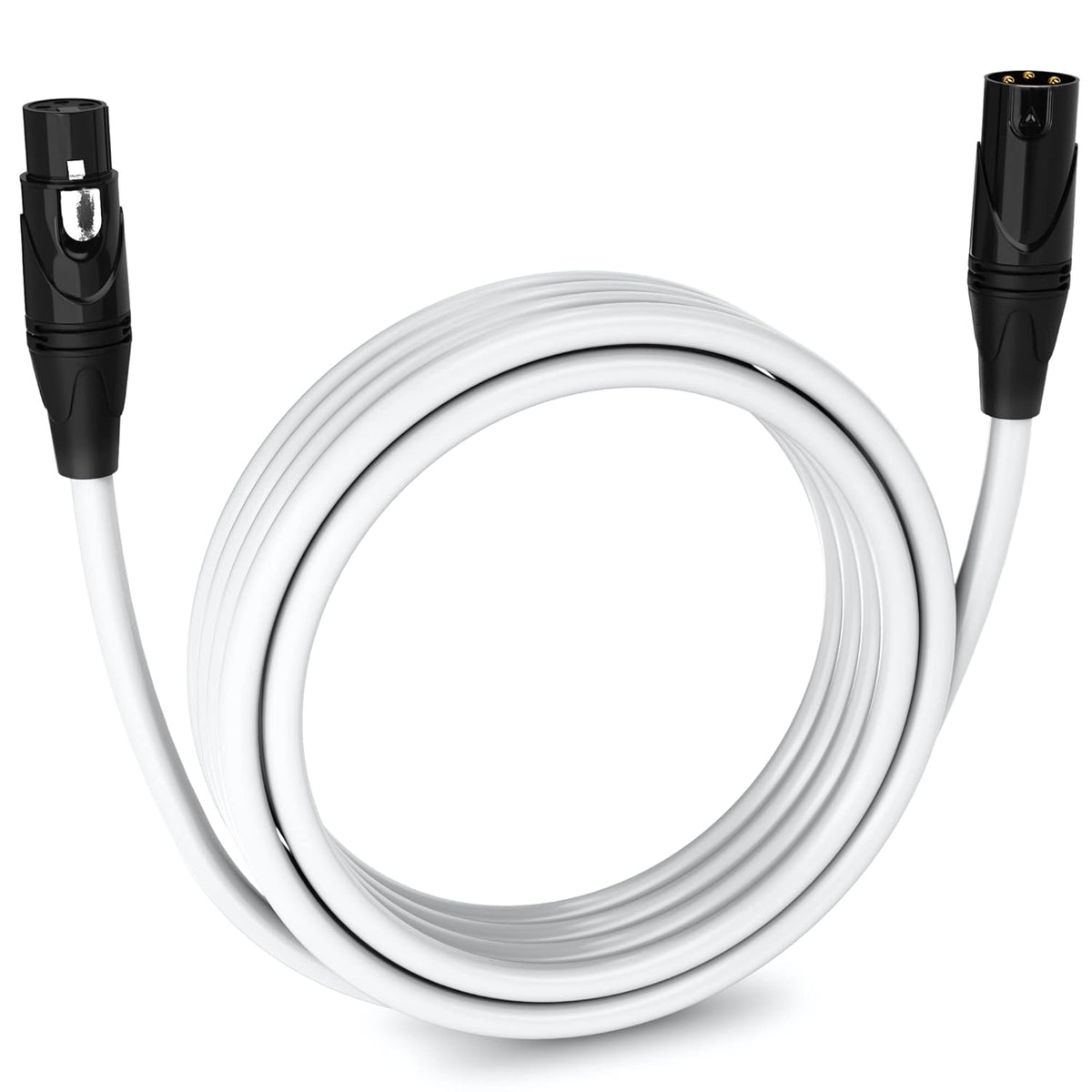 15 ft White Balanced XLR Microphone Cable