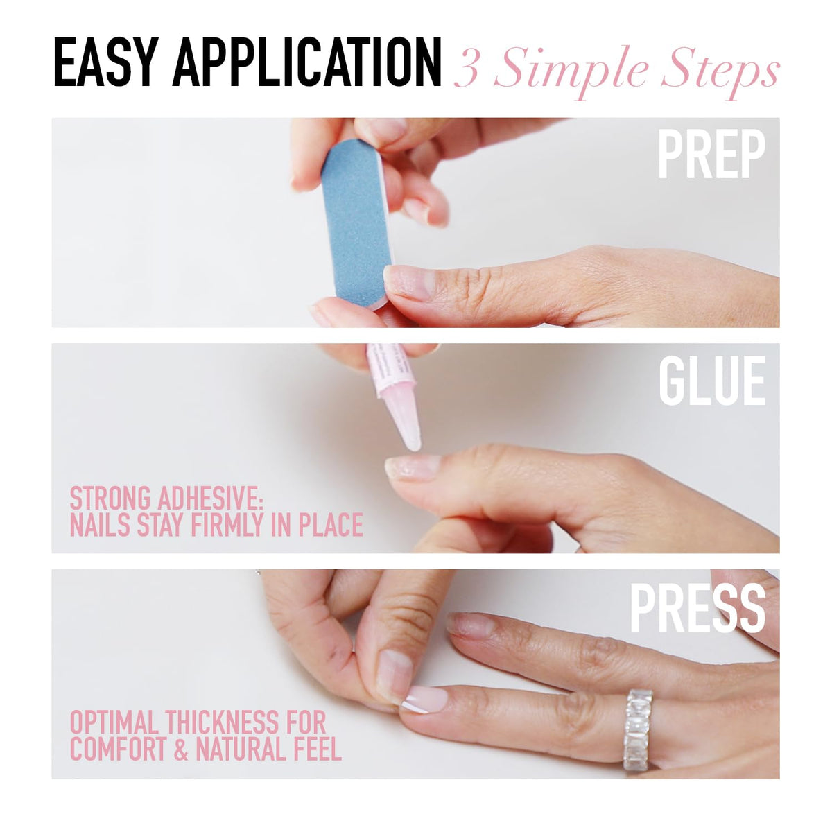 French Tip Short Almond Press-On Nails Kit - photo 5