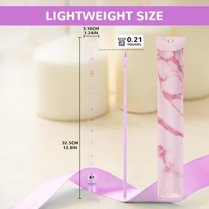 Soprano Recorder 8-Hole Instrument for Beginners Kids Students, Baroque Style C Key Flute with Cleaning Rod & acking Bag for Education & Entertainment - Amethyst
